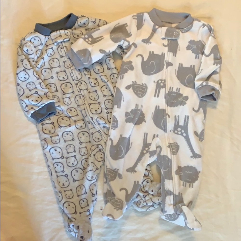 Fleece footie pajamas